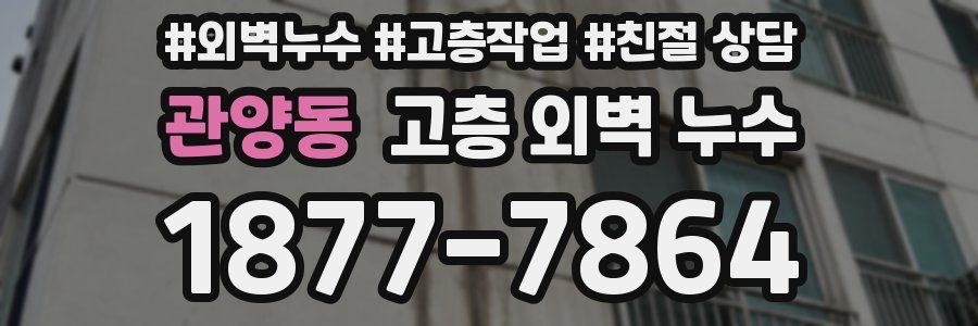 관양동 고층 외벽 누수