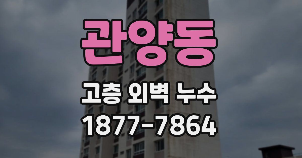 관양동 고층 외벽 누수
