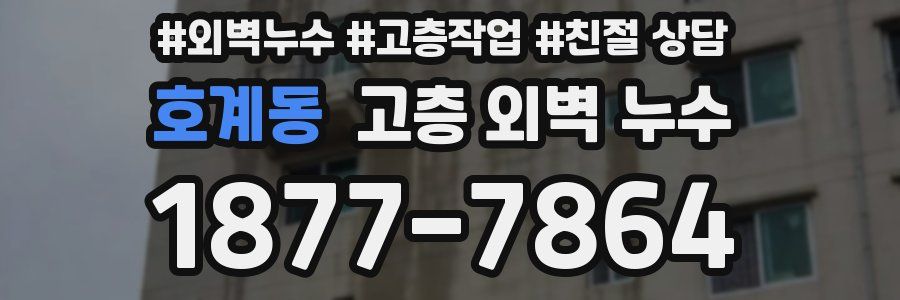 호계동 고층 외벽 누수