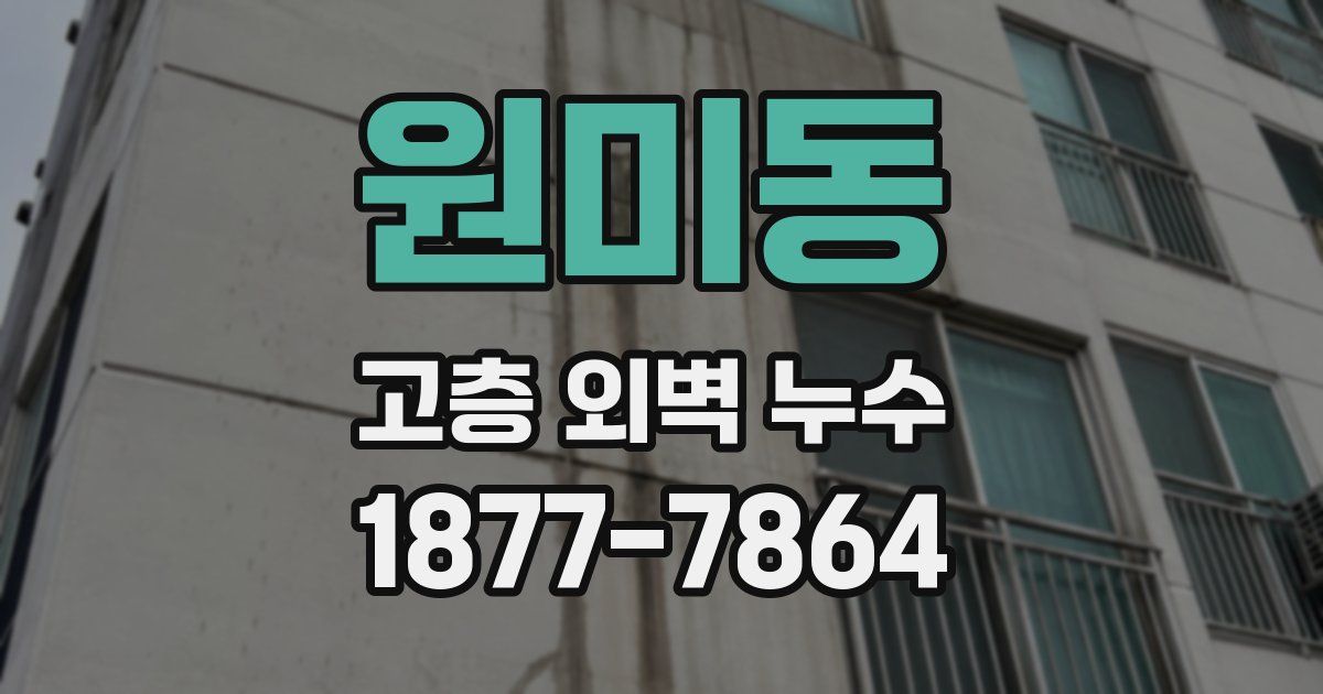원미동 고층 외벽 누수