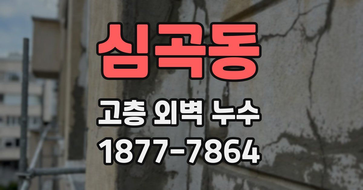 심곡동 고층 외벽 누수