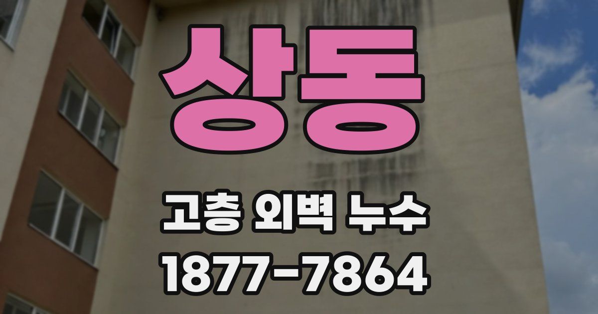 상동 고층 외벽 누수