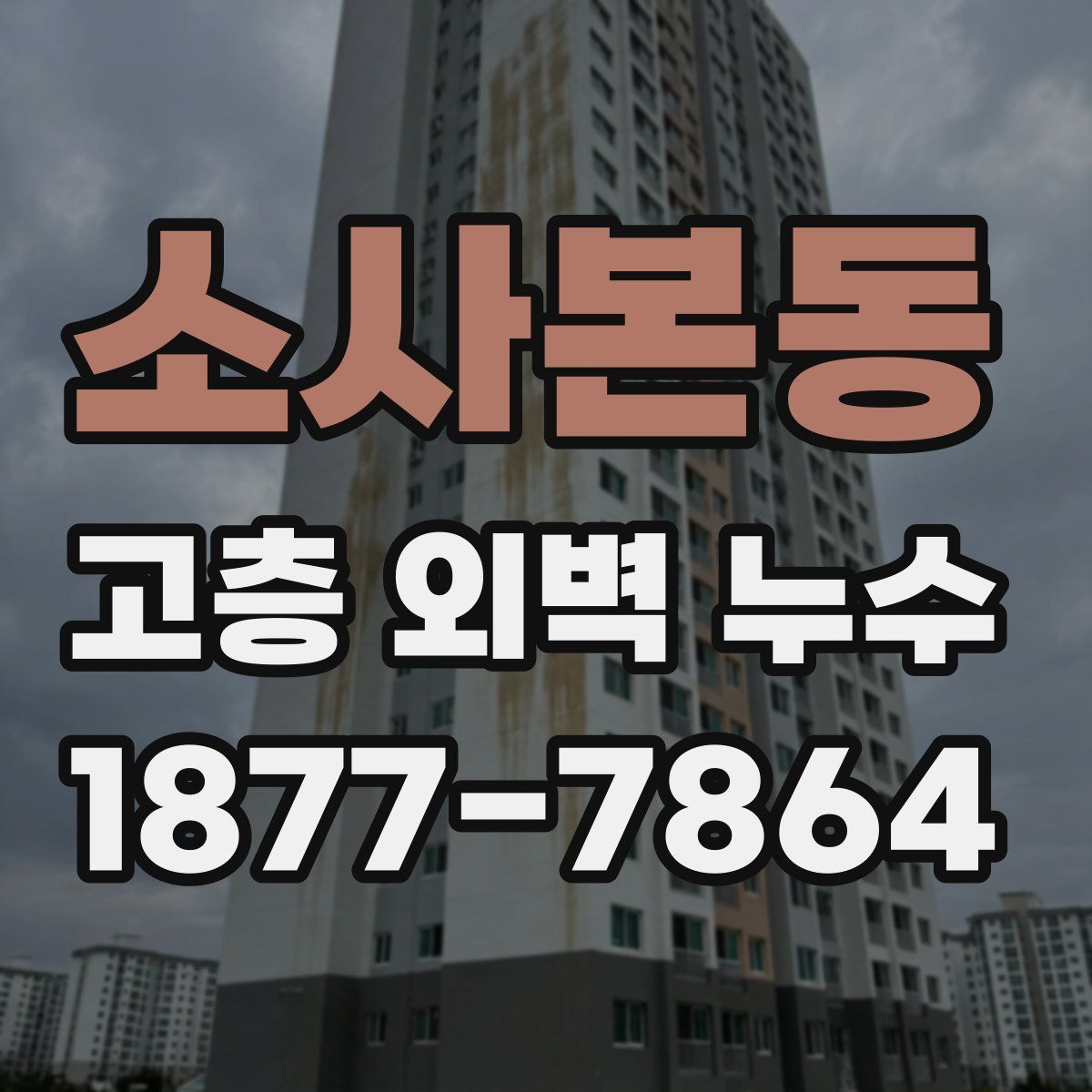 소사본동 고층 외벽 누수