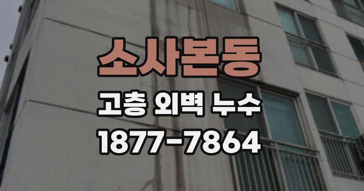 소사본동 고층 외벽 누수