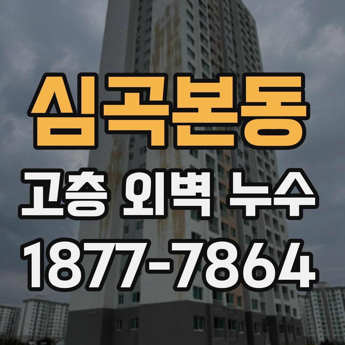 심곡본동 고층 외벽 누수
