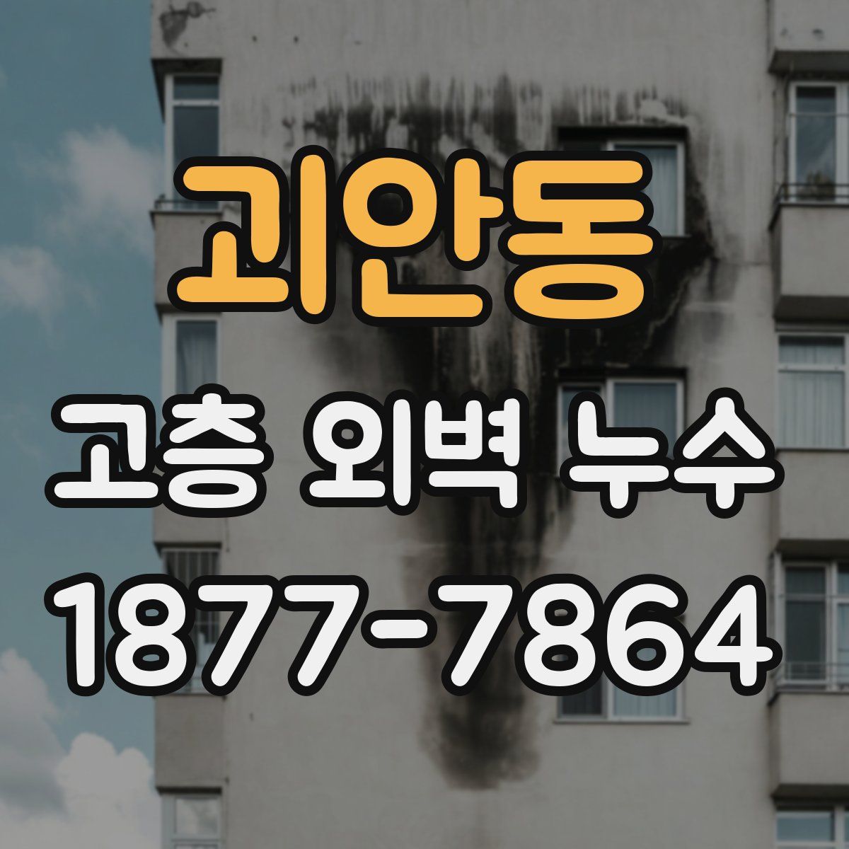 괴안동 고층 외벽 누수