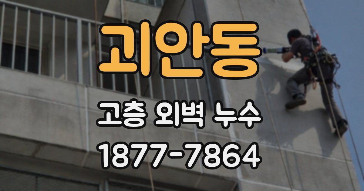 괴안동 고층 외벽 누수