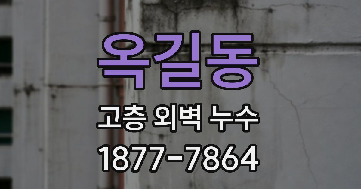 옥길동 고층 외벽 누수