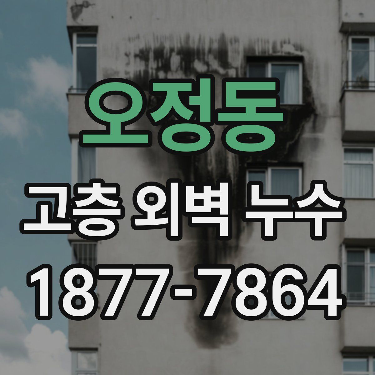 오정동 고층 외벽 누수