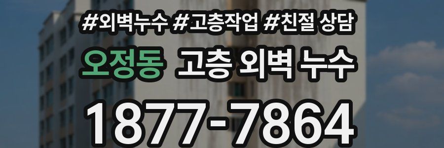 오정동 고층 외벽 누수