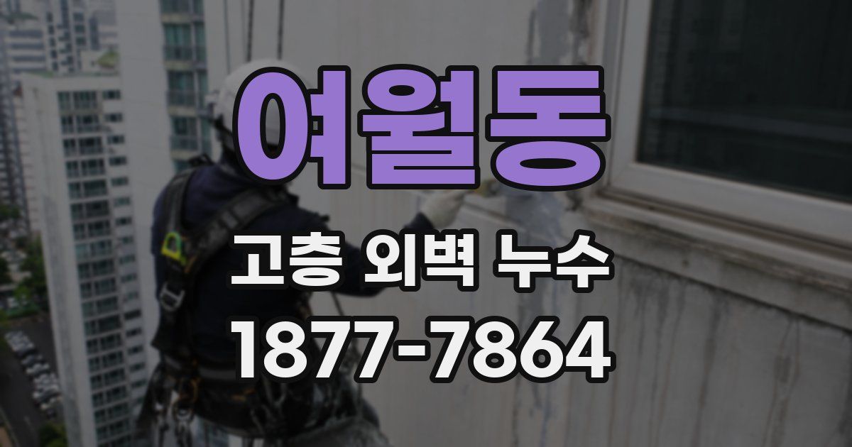 여월동 고층 외벽 누수