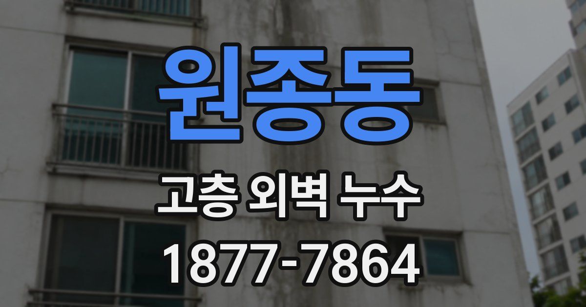 원종동 고층 외벽 누수