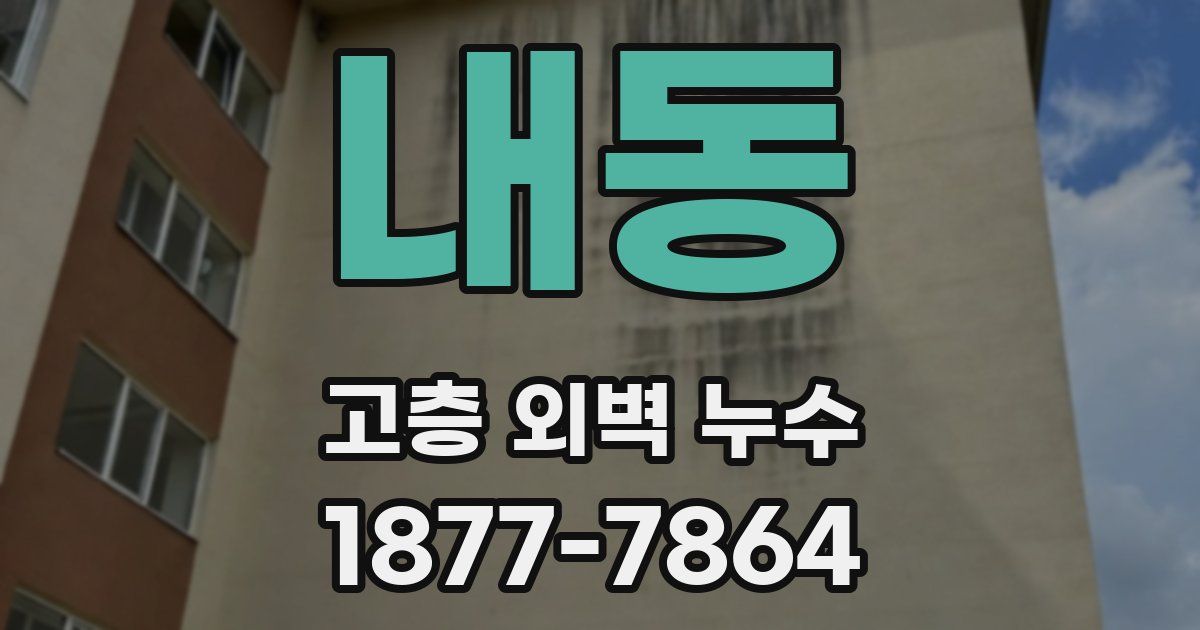 내동 고층 외벽 누수