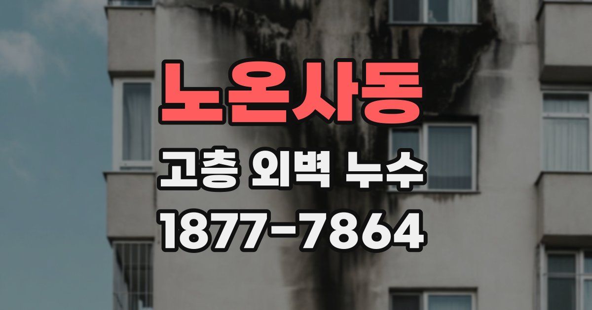 노온사동 고층 외벽 누수