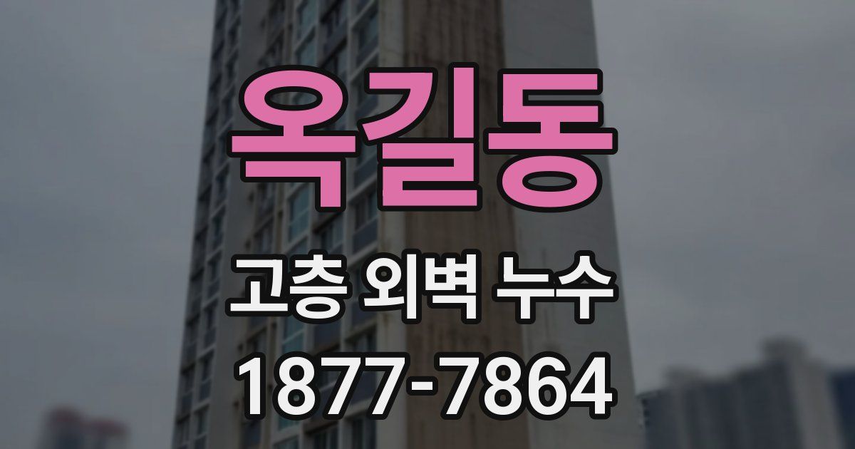 옥길동 고층 외벽 누수