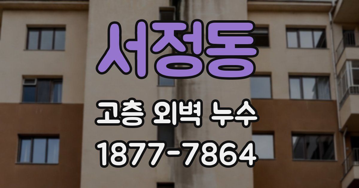 서정동 고층 외벽 누수