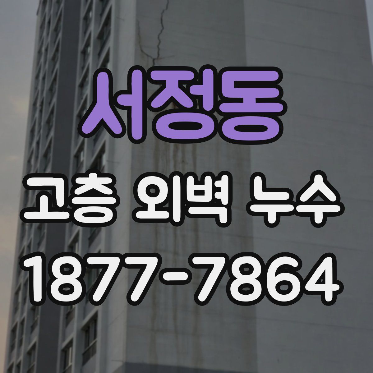 서정동 고층 외벽 누수