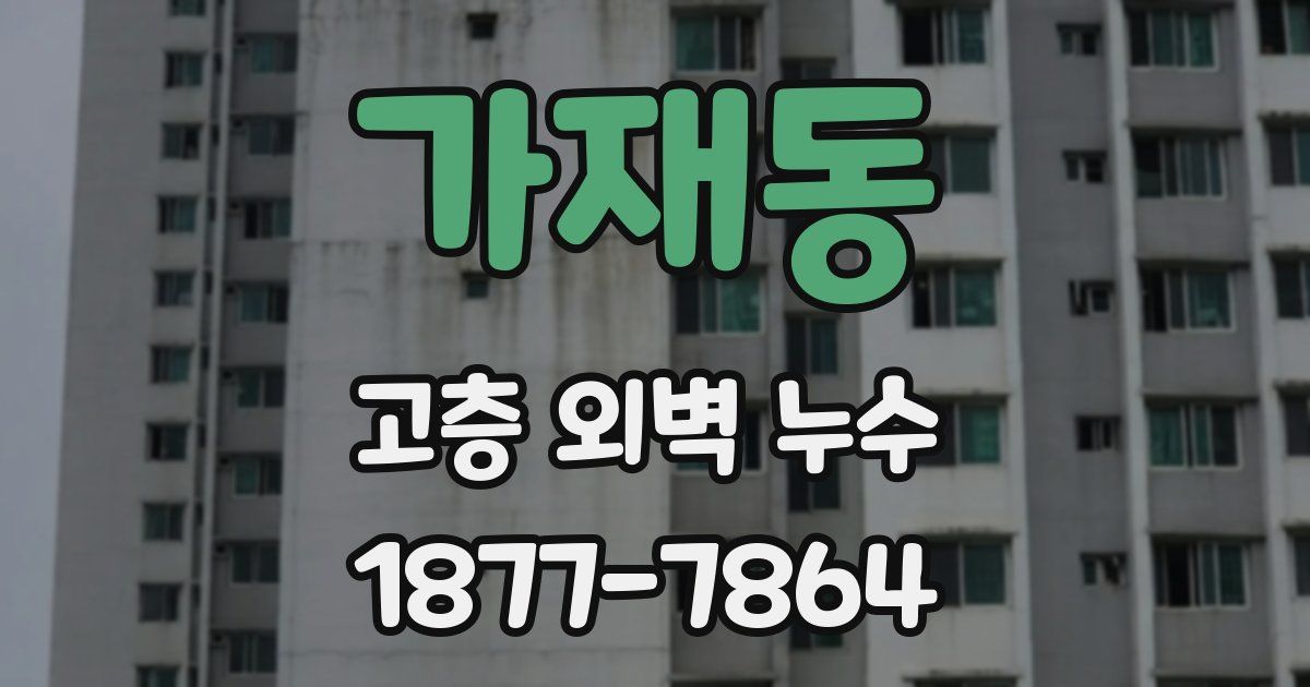 가재동 고층 외벽 누수