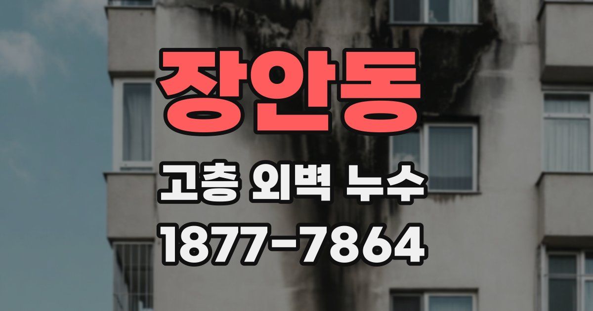 장안동 고층 외벽 누수