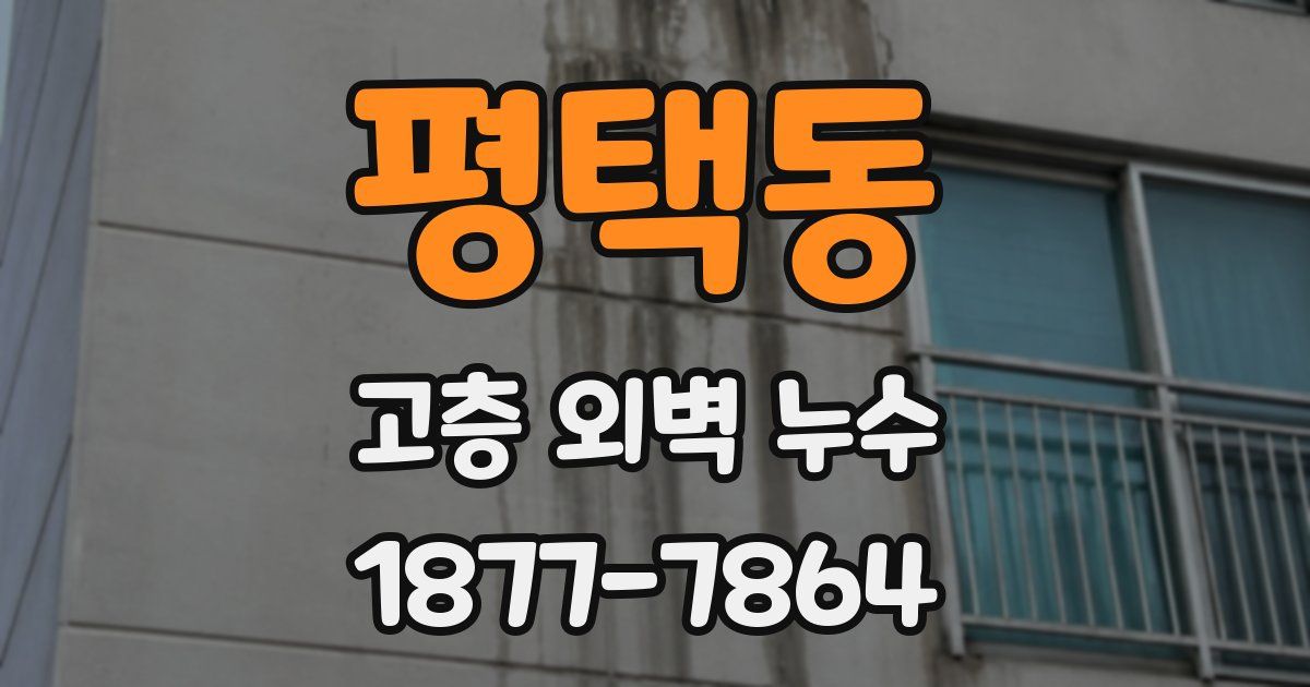 평택동 고층 외벽 누수