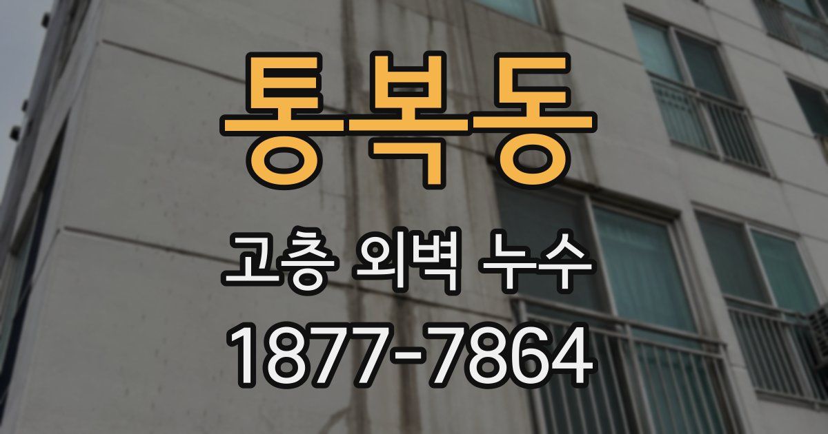 통복동 고층 외벽 누수