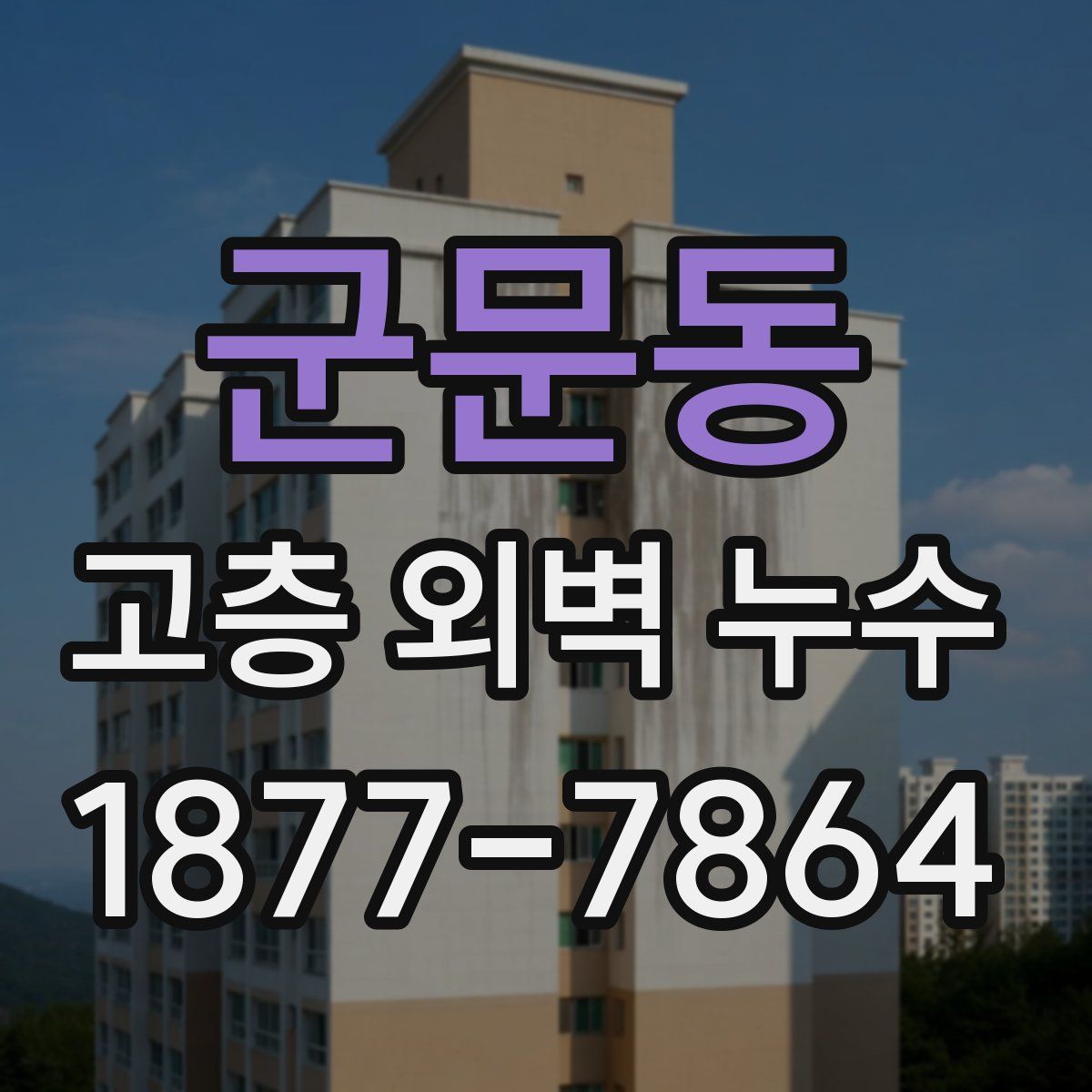 군문동 고층 외벽 누수