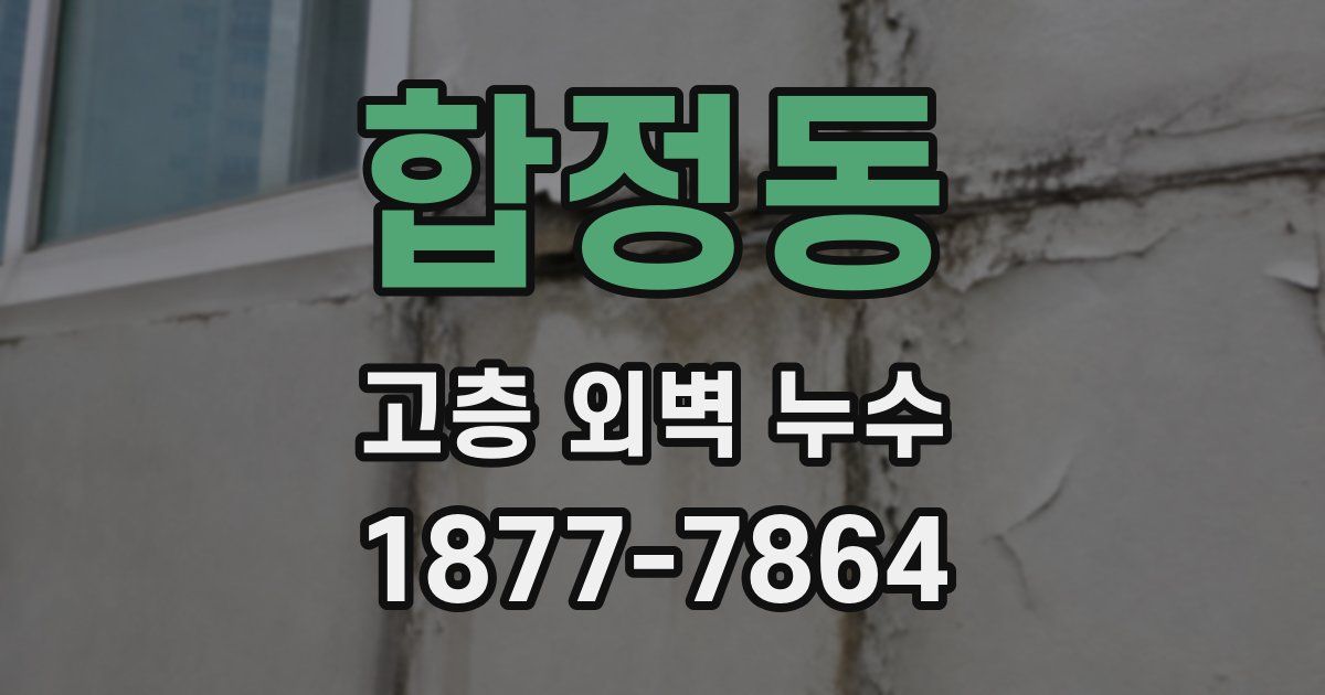 합정동 고층 외벽 누수