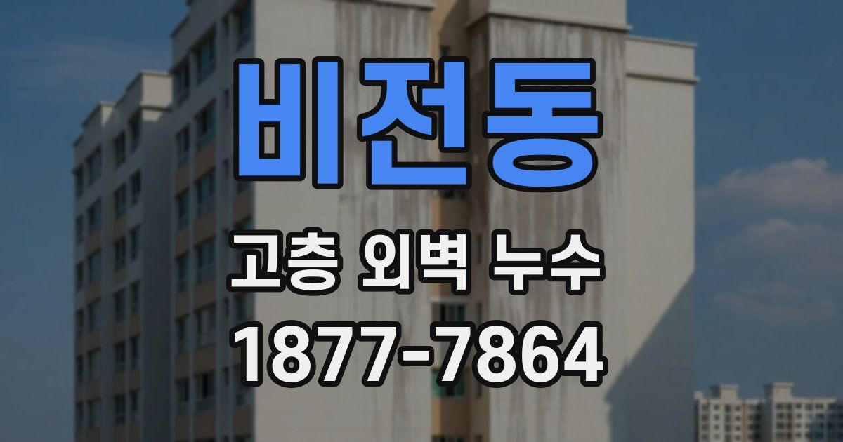 비전동 고층 외벽 누수