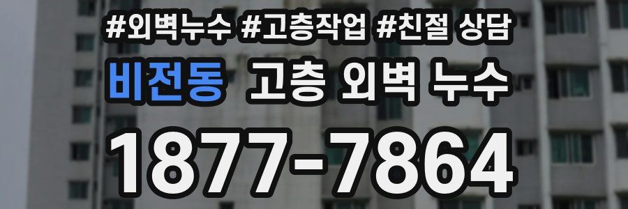 비전동 고층 외벽 누수