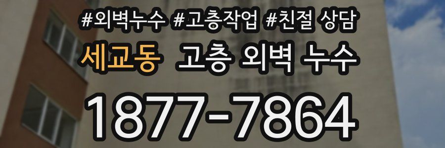 세교동 고층 외벽 누수
