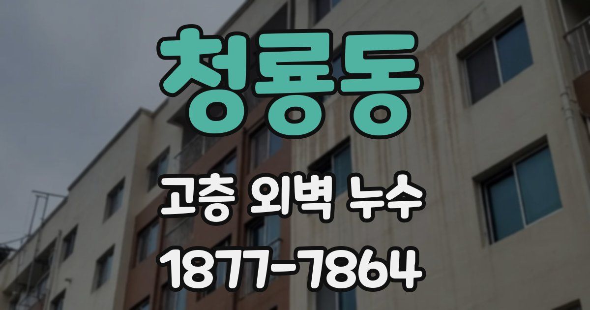 청룡동 고층 외벽 누수