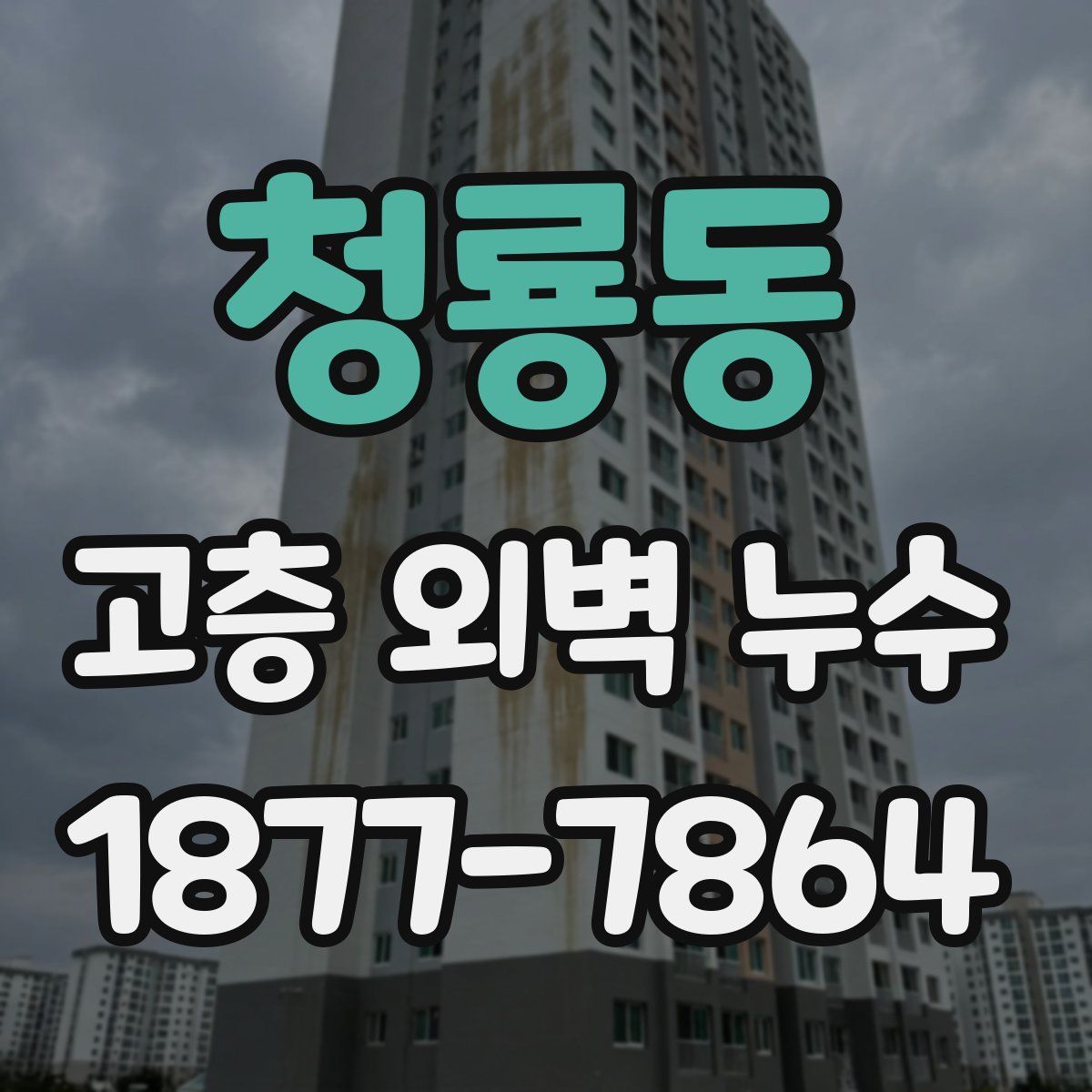 청룡동 고층 외벽 누수