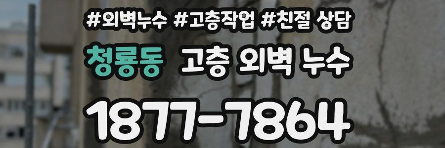 청룡동 고층 외벽 누수