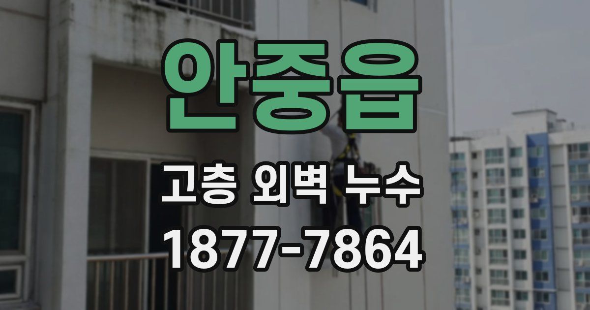 안중읍 고층 외벽 누수