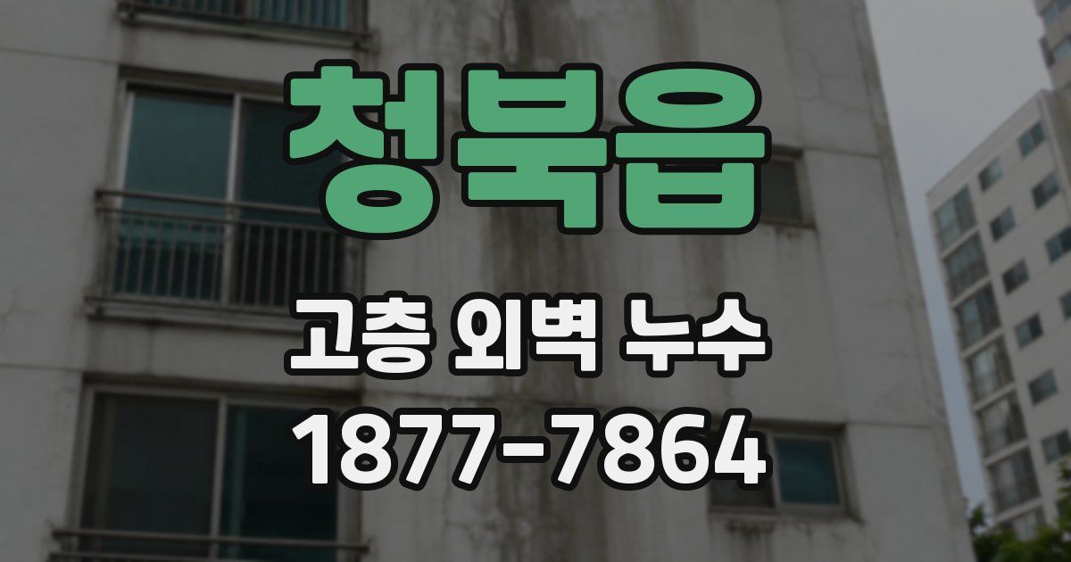 청북읍 고층 외벽 누수