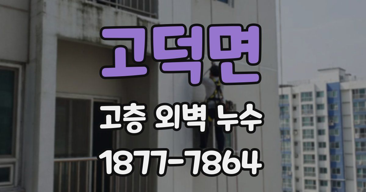 고덕면 고층 외벽 누수