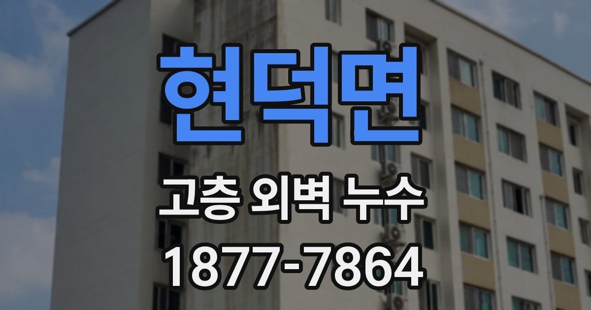 현덕면 고층 외벽 누수