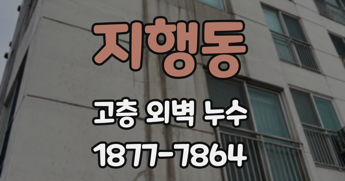 지행동 고층 외벽 누수