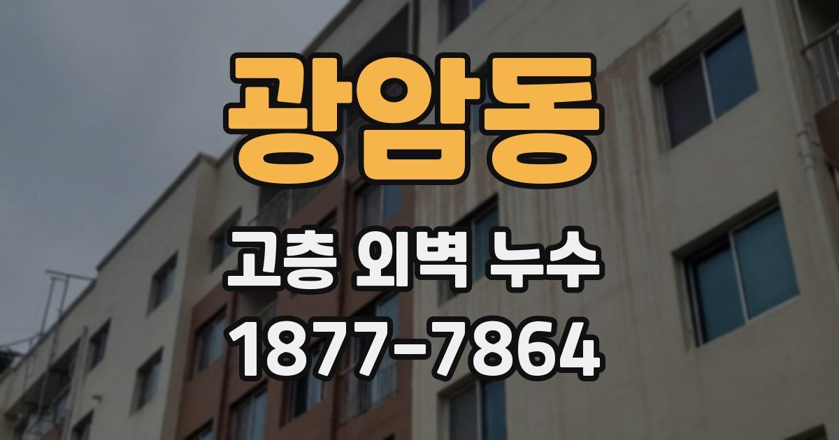 광암동 고층 외벽 누수