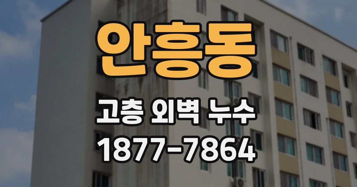 안흥동 고층 외벽 누수