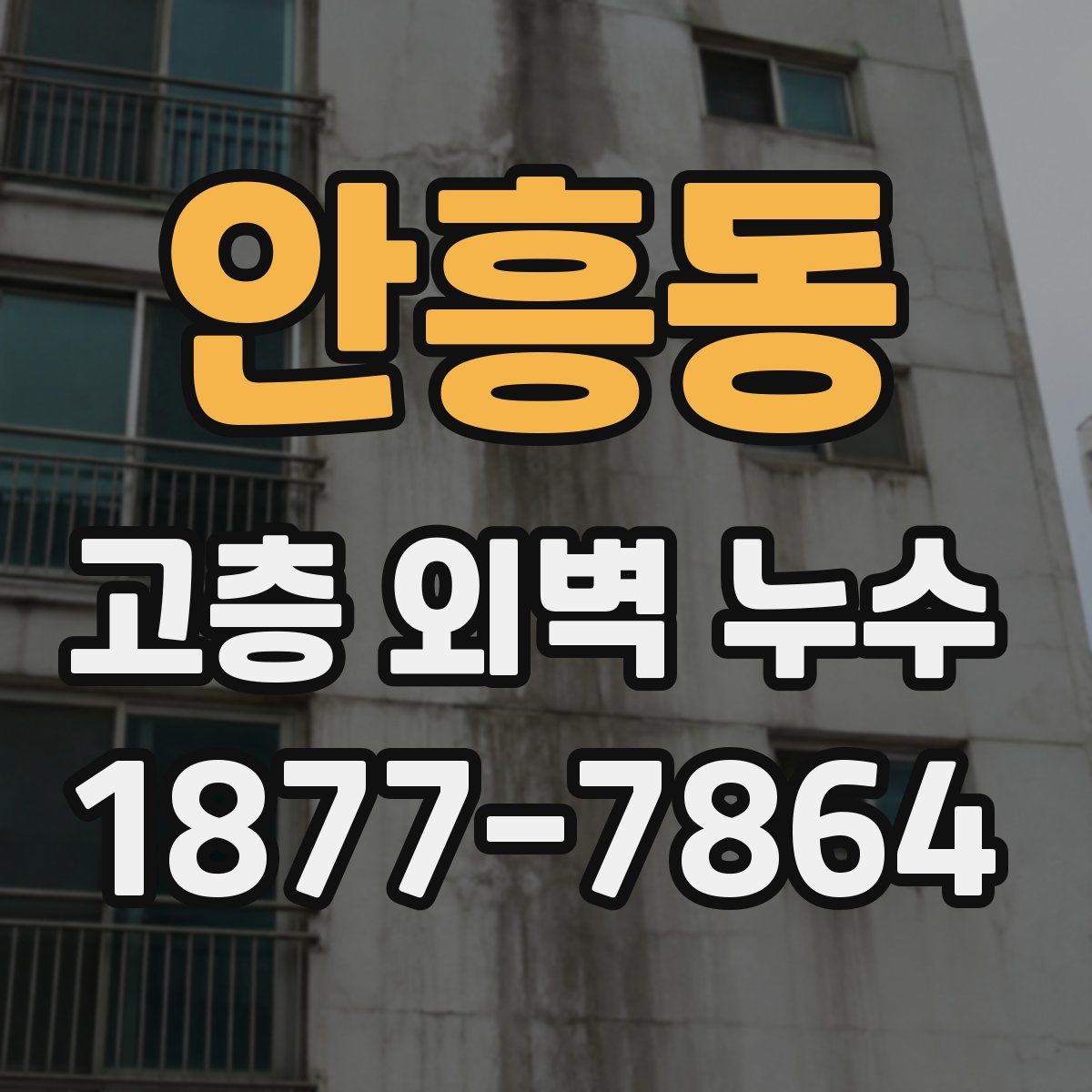 안흥동 고층 외벽 누수