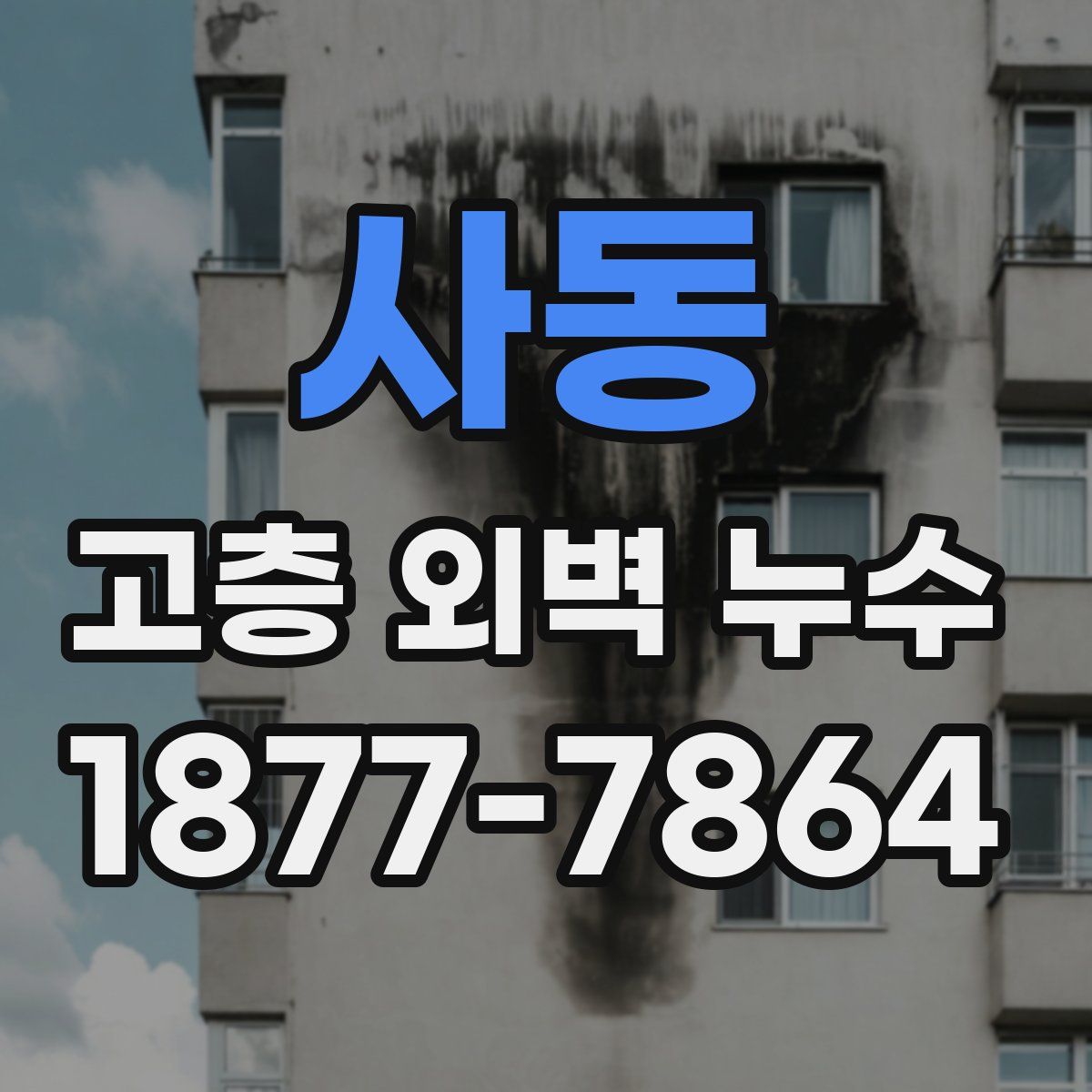 사동 고층 외벽 누수