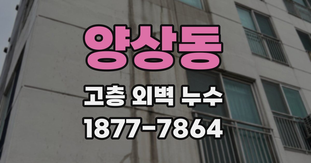양상동 고층 외벽 누수