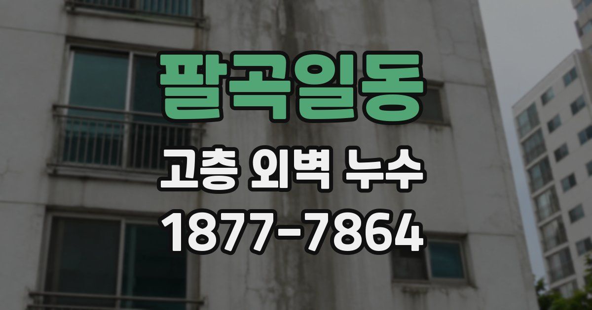 팔곡일동 고층 외벽 누수
