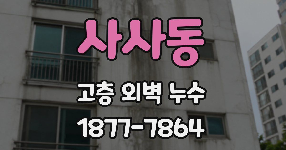 사사동 고층 외벽 누수