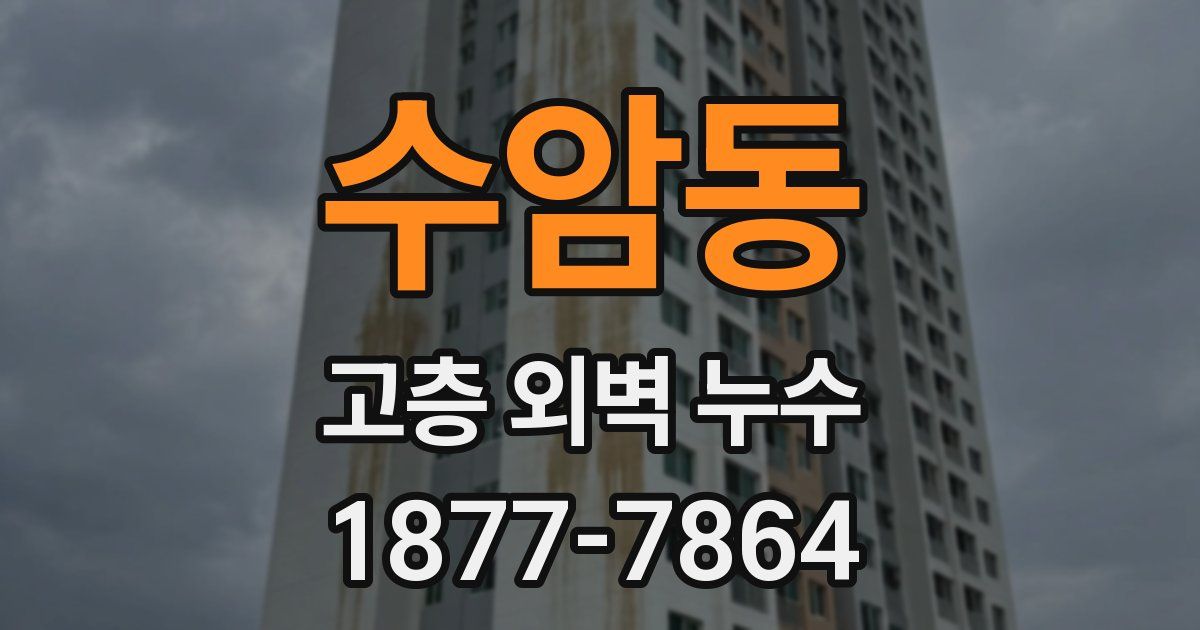 수암동 고층 외벽 누수