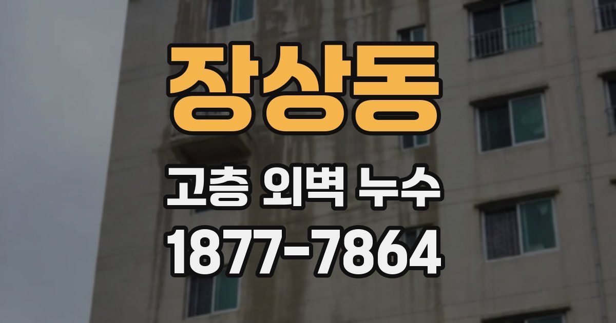 장상동 고층 외벽 누수