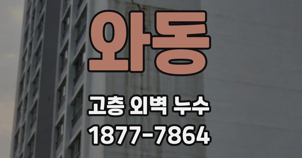 와동 고층 외벽 누수