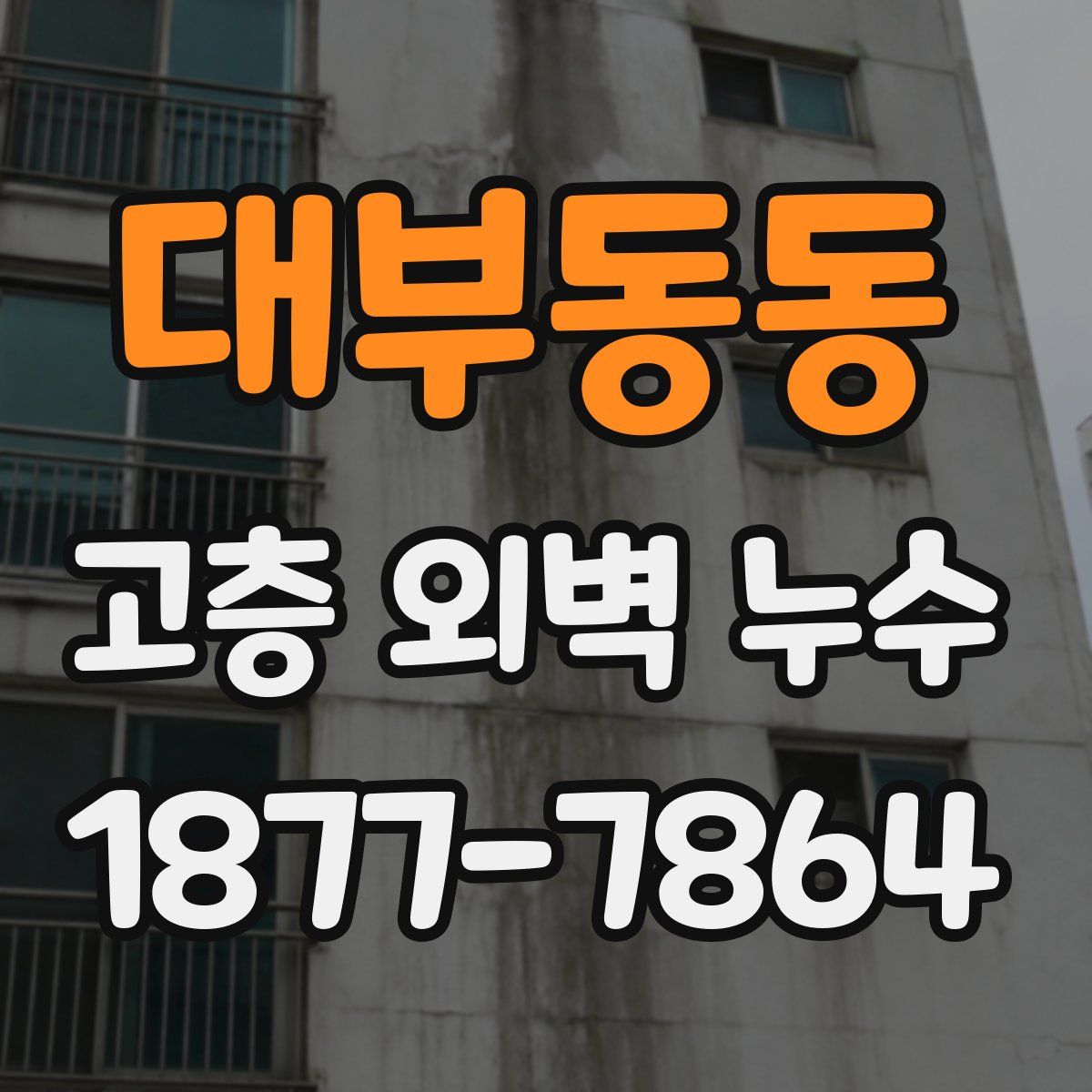 대부동동 고층 외벽 누수