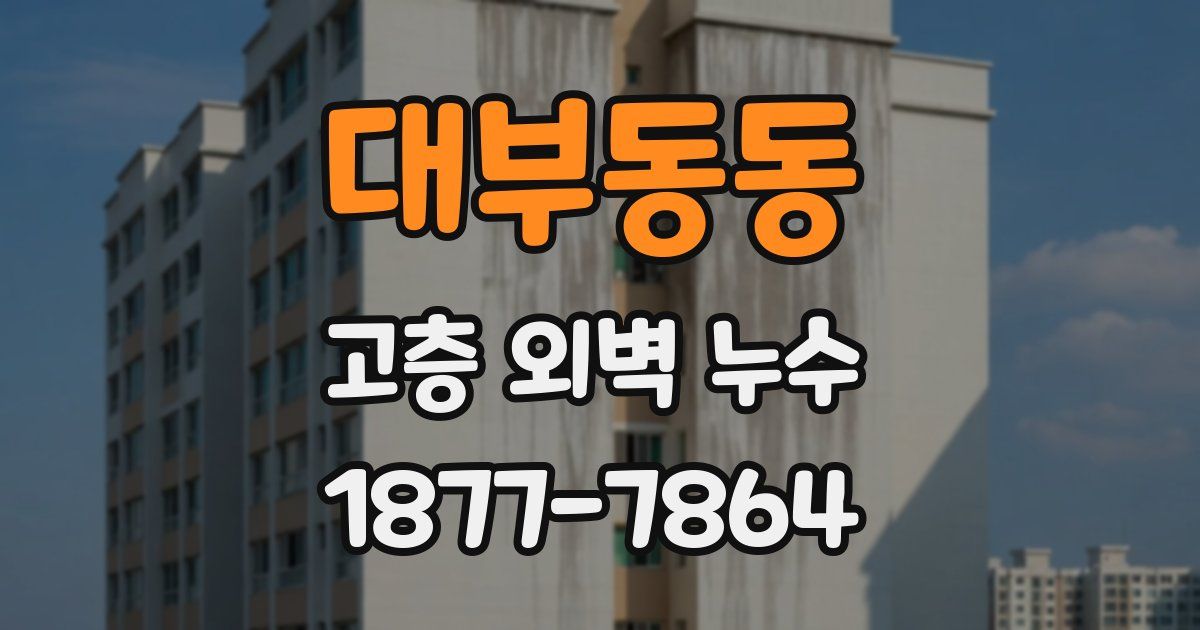 대부동동 고층 외벽 누수